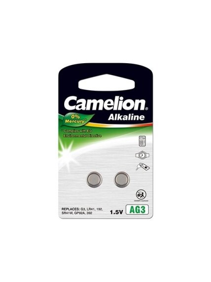 Camelion | AG3/LR41/LR736/392 | Alkaline Buttoncell | 2 pc(s) 1 Camelion | AG3/LR41/LR736/392 | Alkaline Buttoncell | 2 pc(s) 1