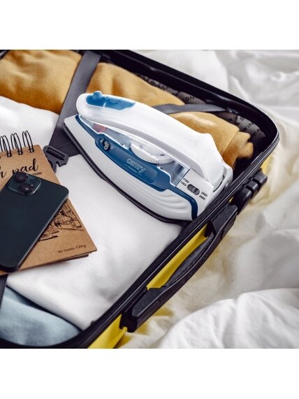 Camry CR 5040 | Steam travel iron | 1600 W | Water tank capacity 80 ml | Continuous steam 10 g/min | Steam boost performance 50 g/min | Blue/White 10 Camry CR 5040 | Steam travel iron | 1600 W | Water tank capacity 80 ml | Continuous steam 10 g/min | Steam boost performance 50 g/min | Blue/White 10