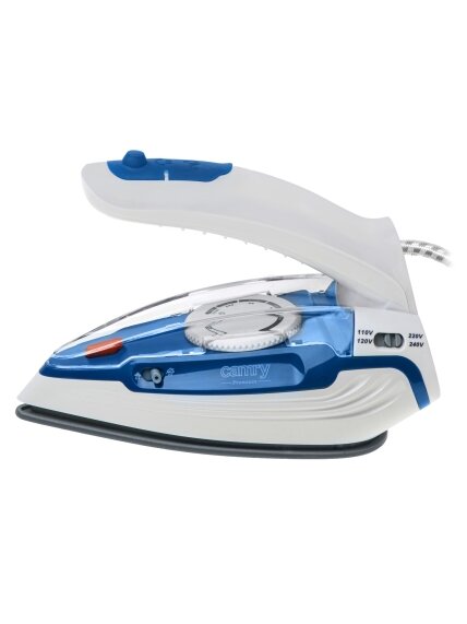 Camry CR 5040 | Steam travel iron | 1600 W | Water tank capacity 80 ml | Continuous steam 10 g/min | Steam boost performance 50 g/min | Blue/White 1 Camry CR 5040 | Steam travel iron | 1600 W | Water tank capacity 80 ml | Continuous steam 10 g/min | Steam boost performance 50 g/min | Blue/White 1