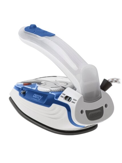 Camry CR 5040 | Steam travel iron | 1600 W | Water tank capacity 80 ml | Continuous steam 10 g/min | Steam boost performance 50 g/min | Blue/White 4 Camry CR 5040 | Steam travel iron | 1600 W | Water tank capacity 80 ml | Continuous steam 10 g/min | Steam boost performance 50 g/min | Blue/White 4