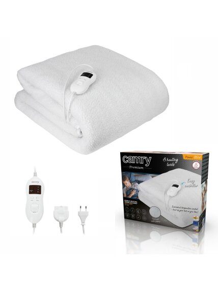 Camry | Electirc heating under-blanket with timer | CR 7422 | Number of heating levels 5 | Number of persons 1 | Washable | Remote control | Syntetic wood | 60 W | White 3