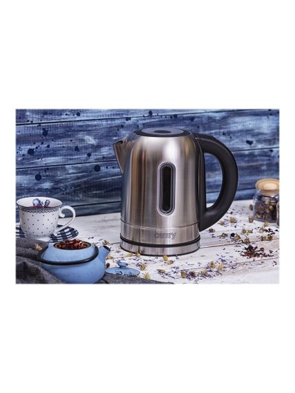 Camry | Kettle | CR 1253 | With electronic control | 2200 W | 1.7 L | Stainless steel | 360° rotational base | Stainless steel 14