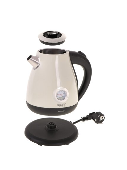 Camry | Kettle with a thermometer | CR 1344 | Electric | 2200 W | 1.7 L | Stainless steel | 360° rotational base | Cream 4 Camry | Kettle with a thermometer | CR 1344 | Electric | 2200 W | 1.7 L | Stainless steel | 360° rotational base | Cream 4