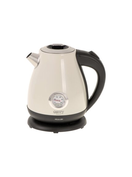 Camry | Kettle with a thermometer | CR 1344 | Electric | 2200 W | 1.7 L | Stainless steel | 360° rotational base | Cream Camry | Kettle with a thermometer | CR 1344 | Electric | 2200 W | 1.7 L | Stainless steel | 360° rotational base | Cream