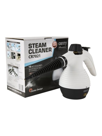 Camry | Steam cleaner | CR 7021 | Power 1100 W | Steam pressure 3.5 bar | Water tank capacity 0.35 L | White 3 Camry | Steam cleaner | CR 7021 | Power 1100 W | Steam pressure 3.5 bar | Water tank capacity 0.35 L | White 3