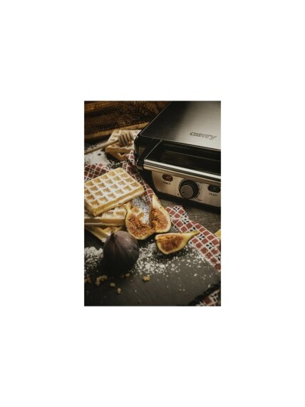Camry | Waffle maker | CR 3025 | 1150 W | Number of pastry 4 | Belgium | Black/Stainless steel 6 Camry | Waffle maker | CR 3025 | 1150 W | Number of pastry 4 | Belgium | Black/Stainless steel 6