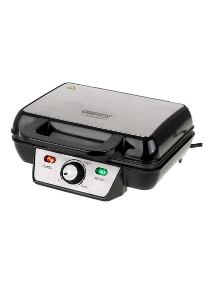 Camry | Waffle Maker | CR 3046 | 1600 W | Number of pastry 2 | Belgium | Black/Stainless Steel 1 Camry | Waffle Maker | CR 3046 | 1600 W | Number of pastry 2 | Belgium | Black/Stainless Steel 1