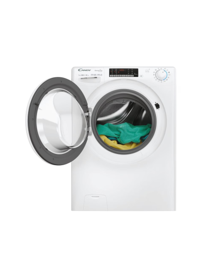 Candy Washing machine | CO4 374TWM6/1-S | Energy efficiency class A | Front loading | Washing capacity 7 kg | 1300 RPM | Depth 45.4 cm | Width 60 cm | Display | 4-digit | Direct drive | Wi-Fi | White 3