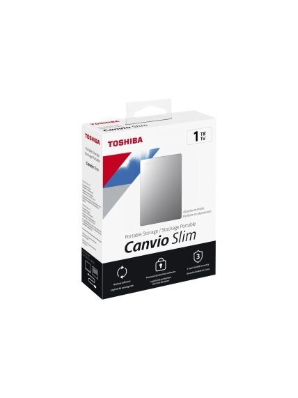 Canvio Slim | HDTD310ES3DA | 1000 GB | 2.5 " | USB 3.2 Gen1 | Silver 6