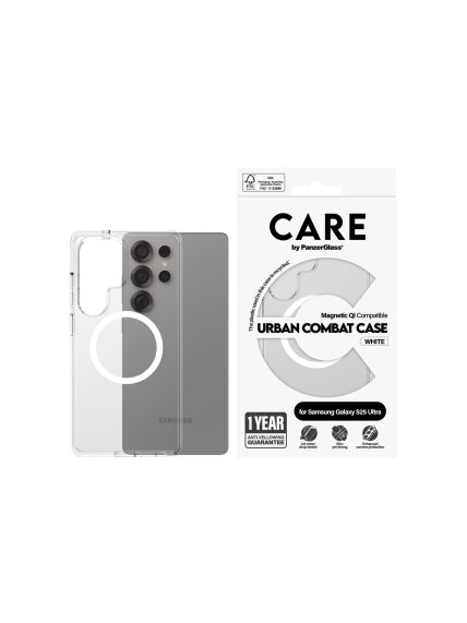 CARE Back protection | Samsung | Galaxy S25 Ultra | Recycled plastic | White 2 CARE Back protection | Samsung | Galaxy S25 Ultra | Recycled plastic | White 2