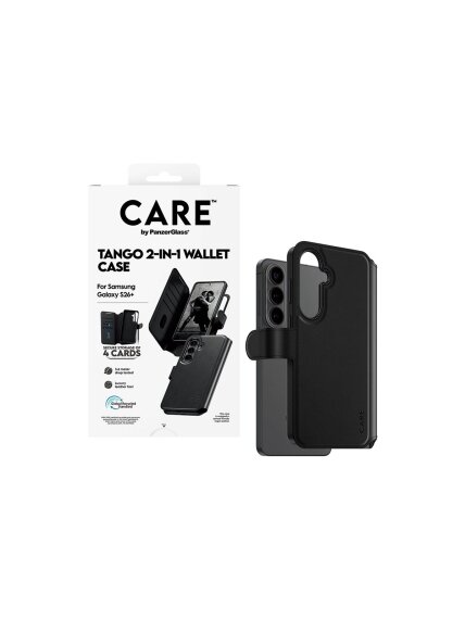 CARE by PanzerGlass Tango 2-in-1 Wallet Case w. Qi Samsung New Galaxy S26 Plus | PanzerGlass 4 CARE by PanzerGlass Tango 2-in-1 Wallet Case w. Qi Samsung New Galaxy S26 Plus | PanzerGlass 4
