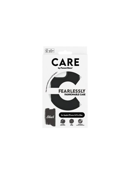 CARE Fashionable Case | Back cover | Apple | iPhone 16 Pro Max | Recycled plastic | Black 3