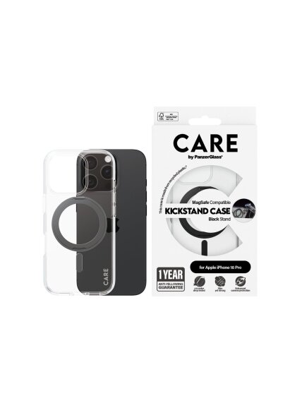 CARE Feature Case | Back cover | Apple | iPhone 16 Pro | Recycled plastic | Transparent | MagSafe 3 CARE Feature Case | Back cover | Apple | iPhone 16 Pro | Recycled plastic | Transparent | MagSafe 3