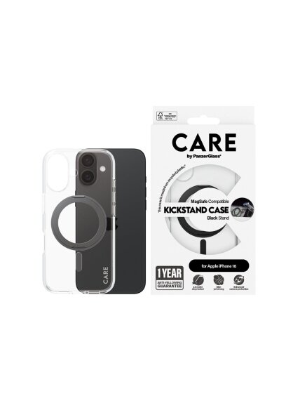 CARE Feature Case | Back cover | Apple | iPhone 16 | Recycled plastic | Transparent | MagSafe 1 CARE Feature Case | Back cover | Apple | iPhone 16 | Recycled plastic | Transparent | MagSafe 1