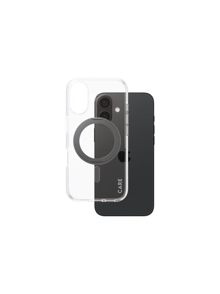 CARE Feature Case | Back cover | Apple | iPhone 16 | Recycled plastic | Transparent | MagSafe 2