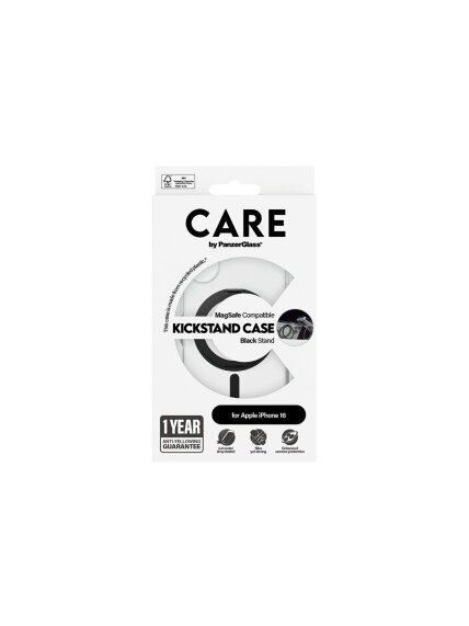 CARE Feature Case | Back cover | Apple | iPhone 16 | Recycled plastic | Transparent | MagSafe 3