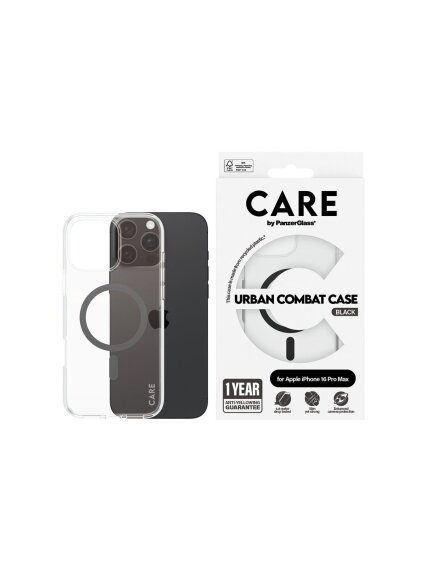 CARE Flagship Case | Back cover | Apple | iPhone 16 Pro Max | Recycled plastic | Transparent | MagSafe 3