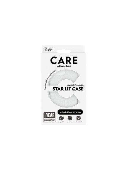 CARE Flagship Case | Back cover | Apple | iPhone 16 Pro Max | Recycled plastic | White | Urban Combat Star Lit with MagSafe 3 CARE Flagship Case | Back cover | Apple | iPhone 16 Pro Max | Recycled plastic | White | Urban Combat Star Lit with MagSafe 3