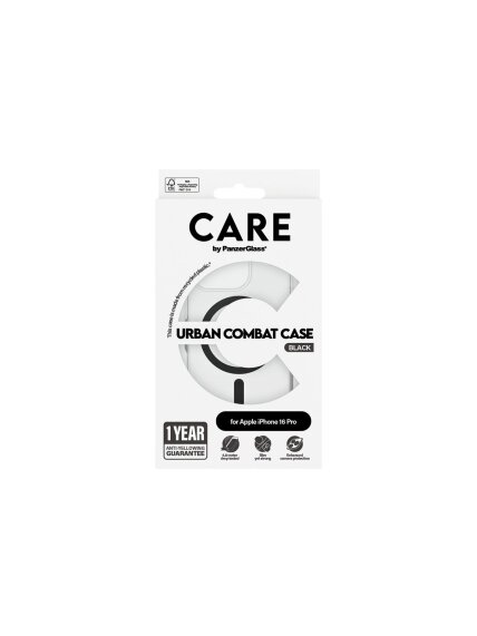 CARE Flagship Case | Back cover | Apple | iPhone 16 PRO | Recycled plastic | Black | MagSafe 2 CARE Flagship Case | Back cover | Apple | iPhone 16 PRO | Recycled plastic | Black | MagSafe 2