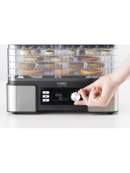 Caso | Food Dehydrator | DH 450 | Power 370-450 W | Number of trays 5 | Temperature control | Integrated timer | Black/Stainless Steel 3