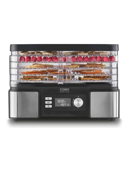 Caso | Food Dehydrator | DH 450 | Power 370-450 W | Number of trays 5 | Temperature control | Integrated timer | Black/Stainless Steel