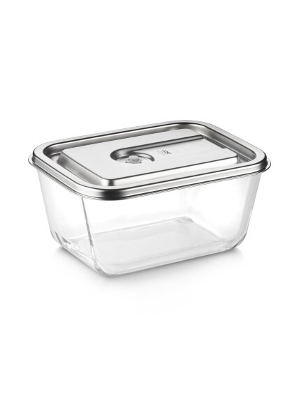 Caso Glass Vacuum Container with Plastic Lid | VacuBoxx Inox XL | Transparent 1 Caso Glass Vacuum Container with Plastic Lid | VacuBoxx Inox XL | Transparent 1