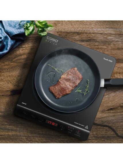 Caso | Hob | Touch 2000 | Number of burners/cooking zones 1 | Touch | Black | Induction 2 Caso | Hob | Touch 2000 | Number of burners/cooking zones 1 | Touch | Black | Induction 2