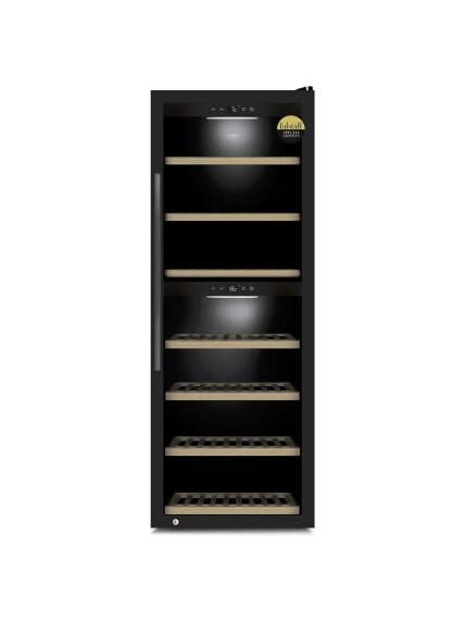 Caso | Smart Wine Cooler | WineExclusive 126 | Energy efficiency class G | Showcase | Free standing | Bottles capacity 126 bottles | Cooling type Compressor technology | Black 1
