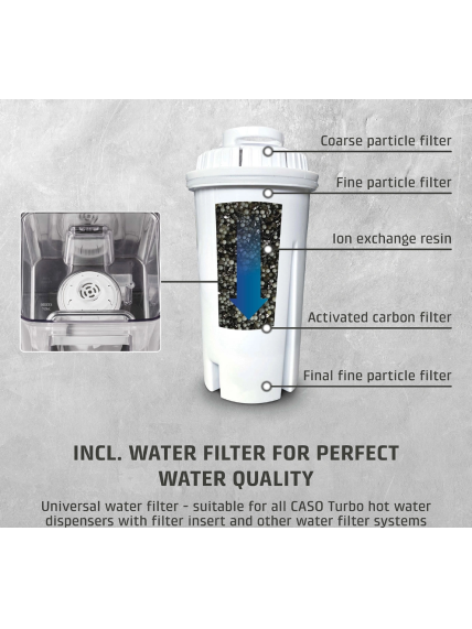 Caso Turbo Hot Water Dispenser | HW 616 | Water Dispenser | 2600 W | 2.5 L | Plastic/Stainless Steel | Black/Stainless Steel 8