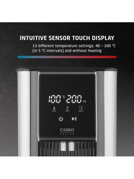 Caso Turbo hot water dispenser | HW 620 | Water Dispenser | 2600 W | 2.5 L | Plastic/Stainless Steel | Black/Stainless Steel 3