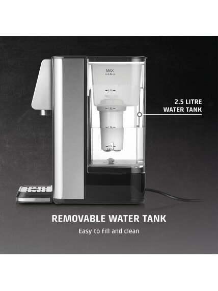 Caso Turbo hot water dispenser | HW 630 | Water Dispenser | 2600 W | 2.5 L | Plastic/Stainless Steel | Black/Stainless Steel 2 Caso Turbo hot water dispenser | HW 630 | Water Dispenser | 2600 W | 2.5 L | Plastic/Stainless Steel | Black/Stainless Steel 2