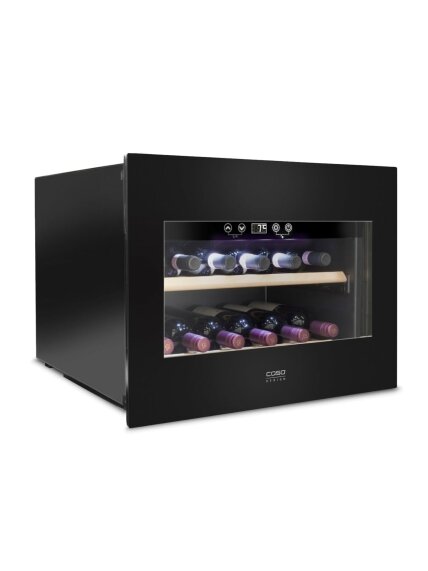 Caso | Wine Cooler | WineDeluxe E 18 | Energy efficiency class G | Built-in | Bottles capacity 18 bottles | Cooling type Compressor technology | Black 3
