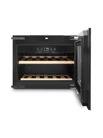 Caso | Wine Cooler | WineDeluxe E 18 | Energy efficiency class G | Built-in | Bottles capacity 18 bottles | Cooling type Compressor technology | Black 5 Caso | Wine Cooler | WineDeluxe E 18 | Energy efficiency class G | Built-in | Bottles capacity 18 bottles | Cooling type Compressor technology | Black 5