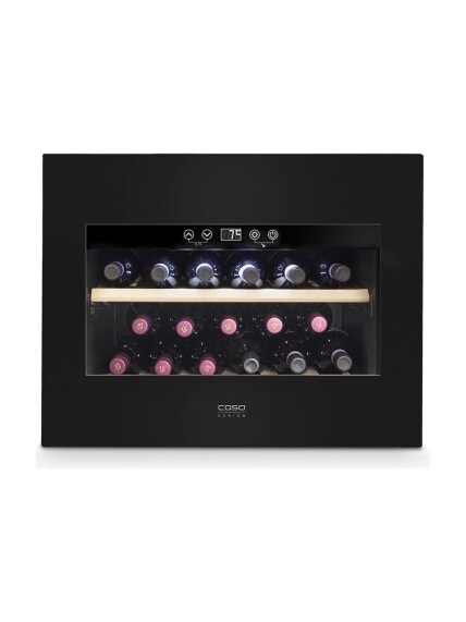 Caso | Wine Cooler | WineDeluxe E 18 | Energy efficiency class G | Built-in | Bottles capacity 18 bottles | Cooling type Compressor technology | Black Caso | Wine Cooler | WineDeluxe E 18 | Energy efficiency class G | Built-in | Bottles capacity 18 bottles | Cooling type Compressor technology | Black