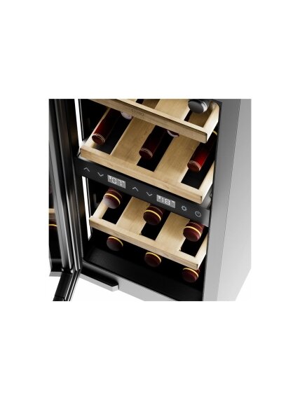 Caso Wine cooler | WineDeluxe WDU 18 | Energy efficiency class F | Built-in | Bottles capacity 18 | Black 3 Caso Wine cooler | WineDeluxe WDU 18 | Energy efficiency class F | Built-in | Bottles capacity 18 | Black 3