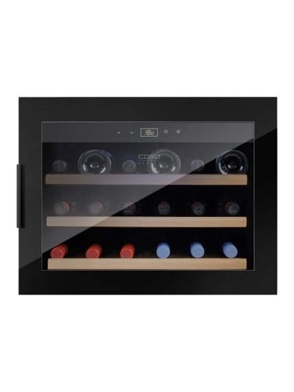 Caso | Wine cooler | WineSafe 18 EB | Energy efficiency class G | Built-in | Bottles capacity 18 bottles | Cooling type Compressor technology | Black 1 Caso | Wine cooler | WineSafe 18 EB | Energy efficiency class G | Built-in | Bottles capacity 18 bottles | Cooling type Compressor technology | Black 1