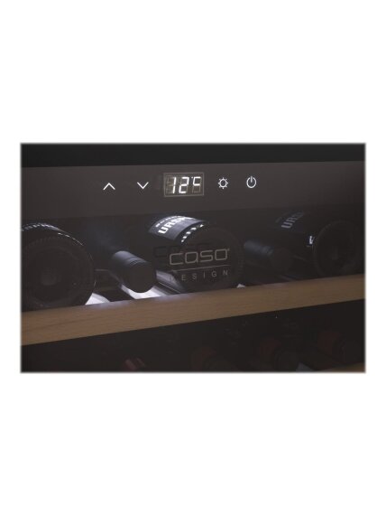 Caso | Wine cooler | WineSafe 18 EB | Energy efficiency class G | Built-in | Bottles capacity 18 bottles | Cooling type Compressor technology | Black 3 Caso | Wine cooler | WineSafe 18 EB | Energy efficiency class G | Built-in | Bottles capacity 18 bottles | Cooling type Compressor technology | Black 3