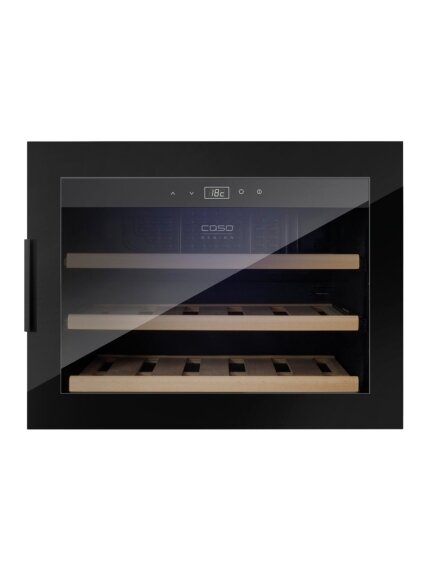 Caso | Wine cooler | WineSafe 18 EB | Energy efficiency class G | Built-in | Bottles capacity 18 bottles | Cooling type Compressor technology | Black Caso | Wine cooler | WineSafe 18 EB | Energy efficiency class G | Built-in | Bottles capacity 18 bottles | Cooling type Compressor technology | Black