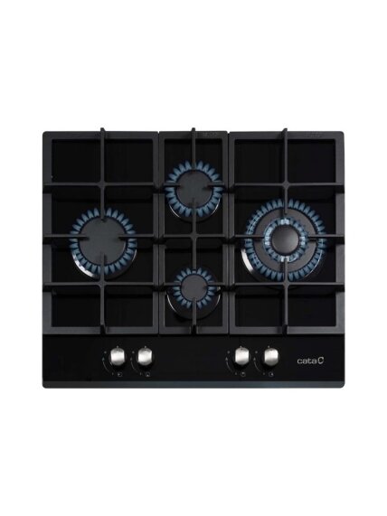 CATA | Hob | LCI 6031 B | Gas on glass | Number of burners/cooking zones 4 | Rotary knobs | Black