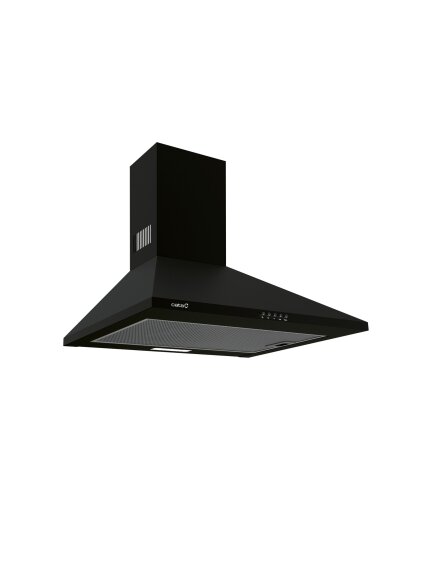 CATA | Hood | OMEGA 600 BK | Wall mounted | Energy efficiency class C | Width 60 cm | 645 m³/h | Mechanical | LED | Black 1