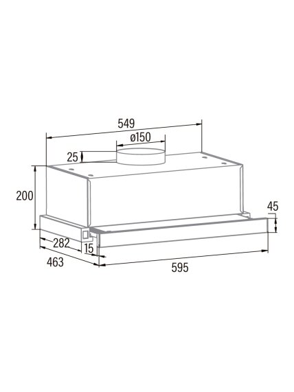 CATA | Hood | TFB-5160 X | Telescopic | Energy efficiency class C | Width 59.5 cm | 300 m³/h | Mechanical | CSLED | Stainless steel 1