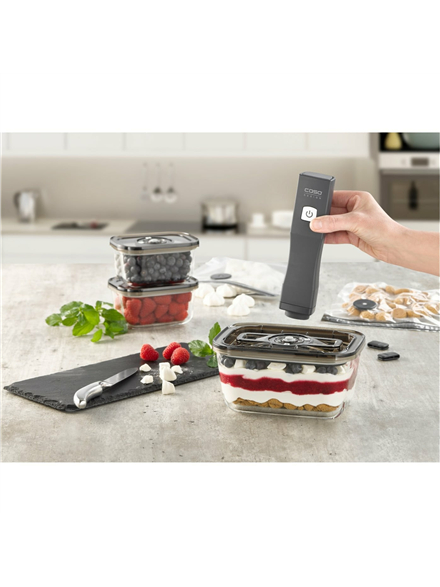 Caso | Vacu OneTouch Vacuum sealer Eco-Set | Black 4 Caso | Vacu OneTouch Vacuum sealer Eco-Set | Black 4