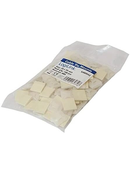 Cable Tie Mounts 20x20 mm | KAB0042 | Self-adhesive, for cable ties 2 Cable Tie Mounts 20x20 mm | KAB0042 | Self-adhesive, for cable ties 2