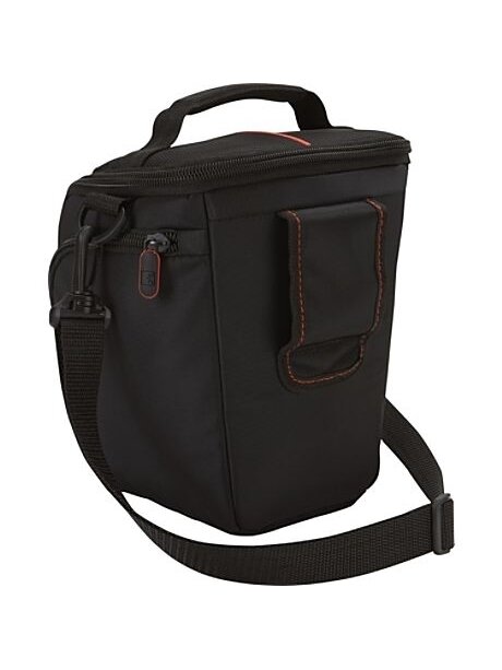 Case Logic | DCB-306 SLR Camera Bag | Black | * Designed to fit an SLR camera with standard zoom lens attached * Internal zippered pocket stores memory cards, filter or lens cloth * Side zippered pockets store an extra battery, cables, lens cap, or small  2