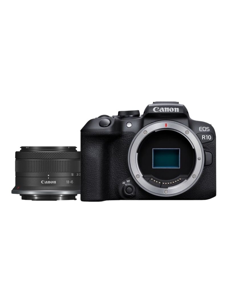 Canon | D.CAM EOS R10 RF-S 18-45 IS STM EU26 | Megapixel 24.2 MP | Image stabilizer | ISO sensitivity (max) 32000 | Wi-Fi | Video recording | Manual | CMOS | Black
