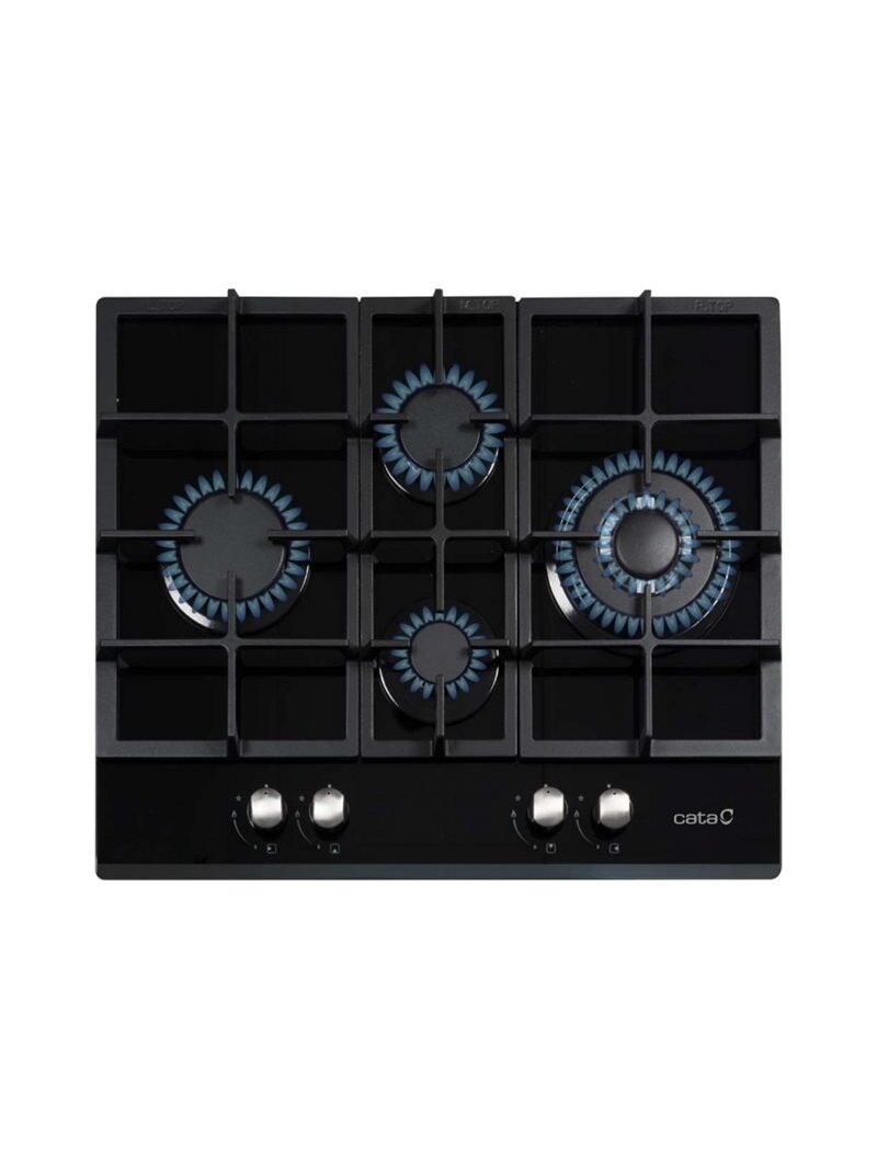 CATA | Hob | LCI 6031 B | Gas on glass | Number of burners/cooking zones 4 | Rotary knobs | Black
