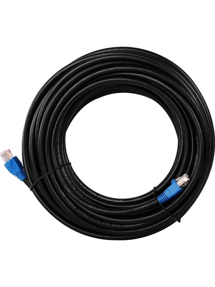 CAT 6 Outdoor-patch cable U/UTP | 94389 | Prewired, unshielded LAN cable with RJ45 plugs for connecting network components; Double-layer polyethylene jacket protects the network cable outdoors and makes it extremely weather-resistant; The outdoor Ethernet 1