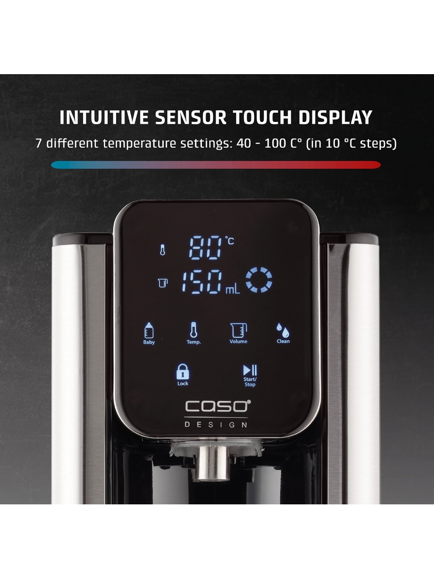 Caso HW 666 Inox | Turbo Hot Water Dispenser | Electric | 2200-2600 W | 2.7 L | Plastic/Stainless Steel | Stainless steel/Black 3