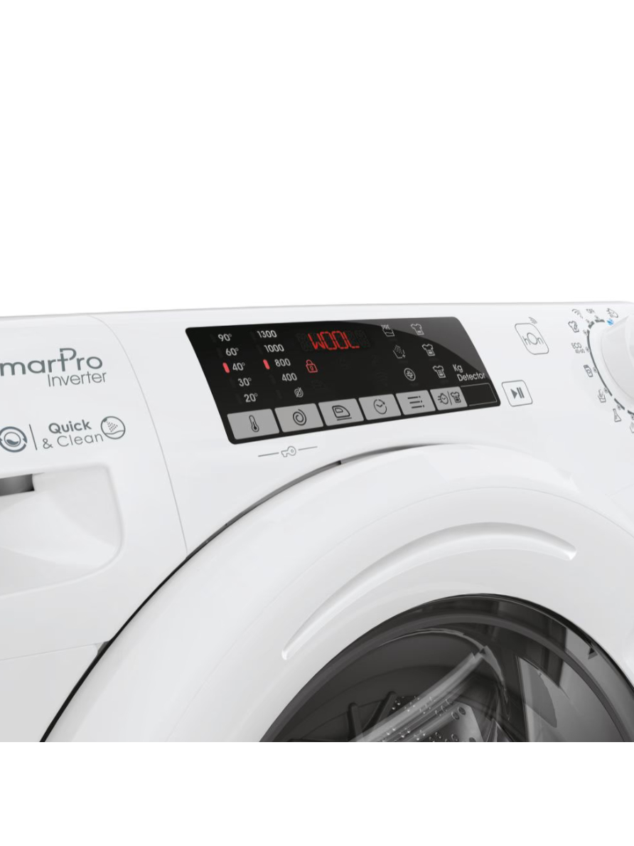Candy Washing machine | CO4 374TWM6/1-S | Energy efficiency class A | Front loading | Washing capacity 7 kg | 1300 RPM | Depth 45.4 cm | Width 60 cm | Display | 4-digit | Direct drive | Wi-Fi | White 6