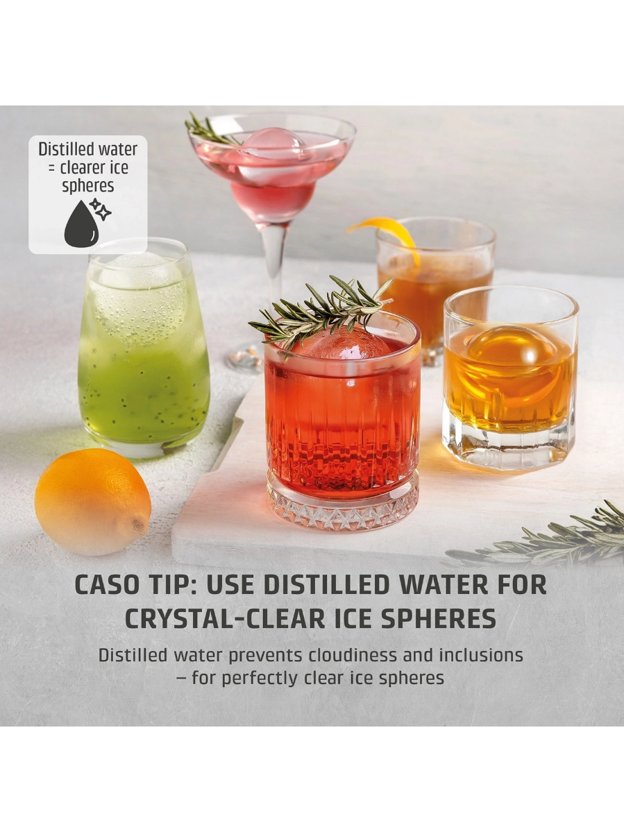 Caso Ice Cube Maker | Clear Ice Advanced | Power 130 W | Capacity 1.5 L | Matt Black 10